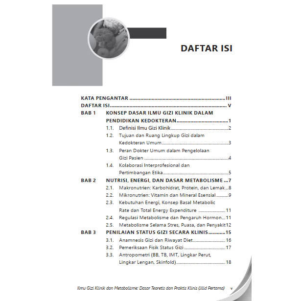 Ilmu Gizi Klinik dan Metabolisme: Dasar Teoretis dan Praktis Klinis (Jilid Pertama) - Gambar 2